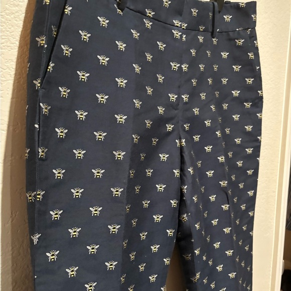 J Crew Women’s Teddy Bumblebee Embroidered Pants Size 12 - Picture 3 of 10